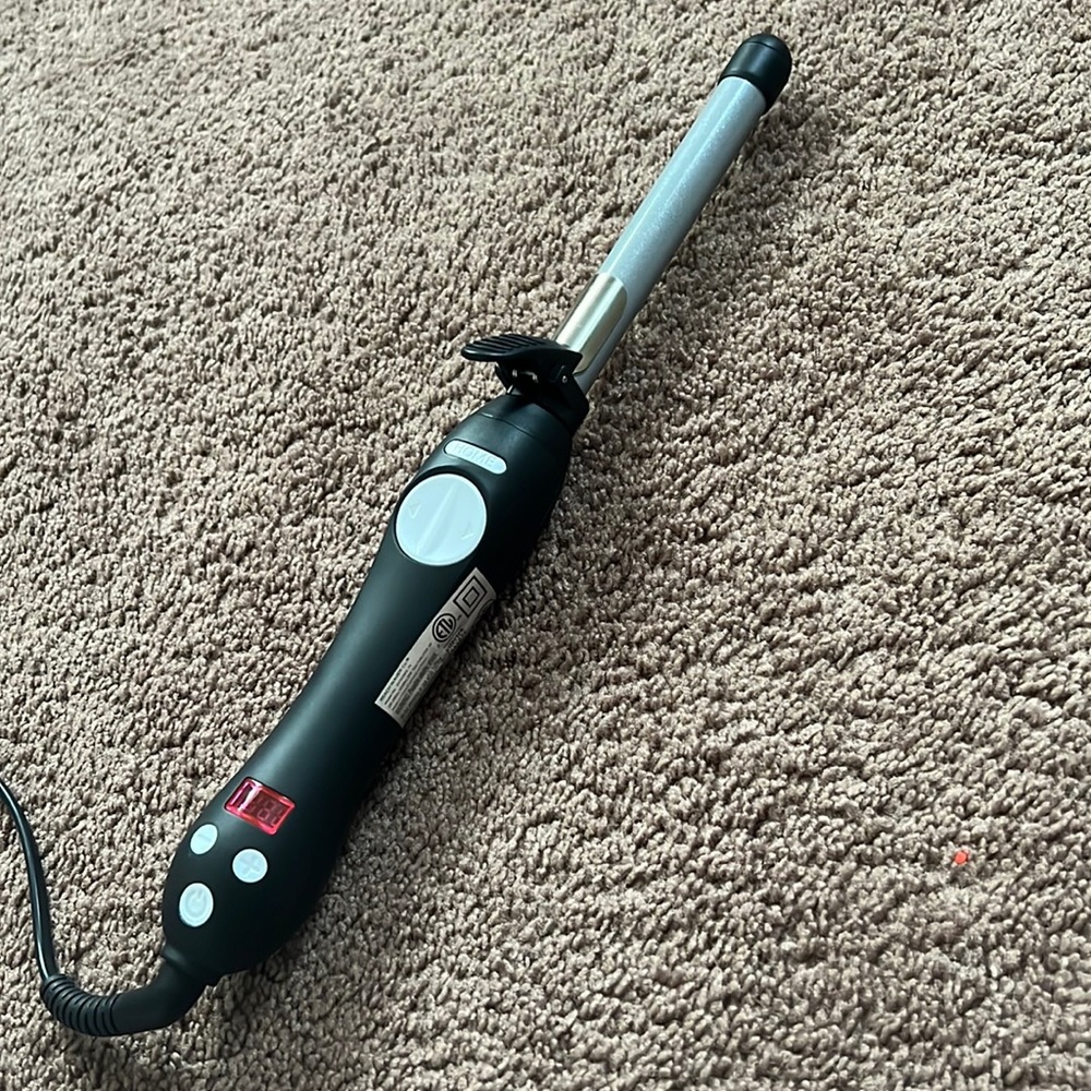 Black Curling Wand for Women Hair Styling - Black